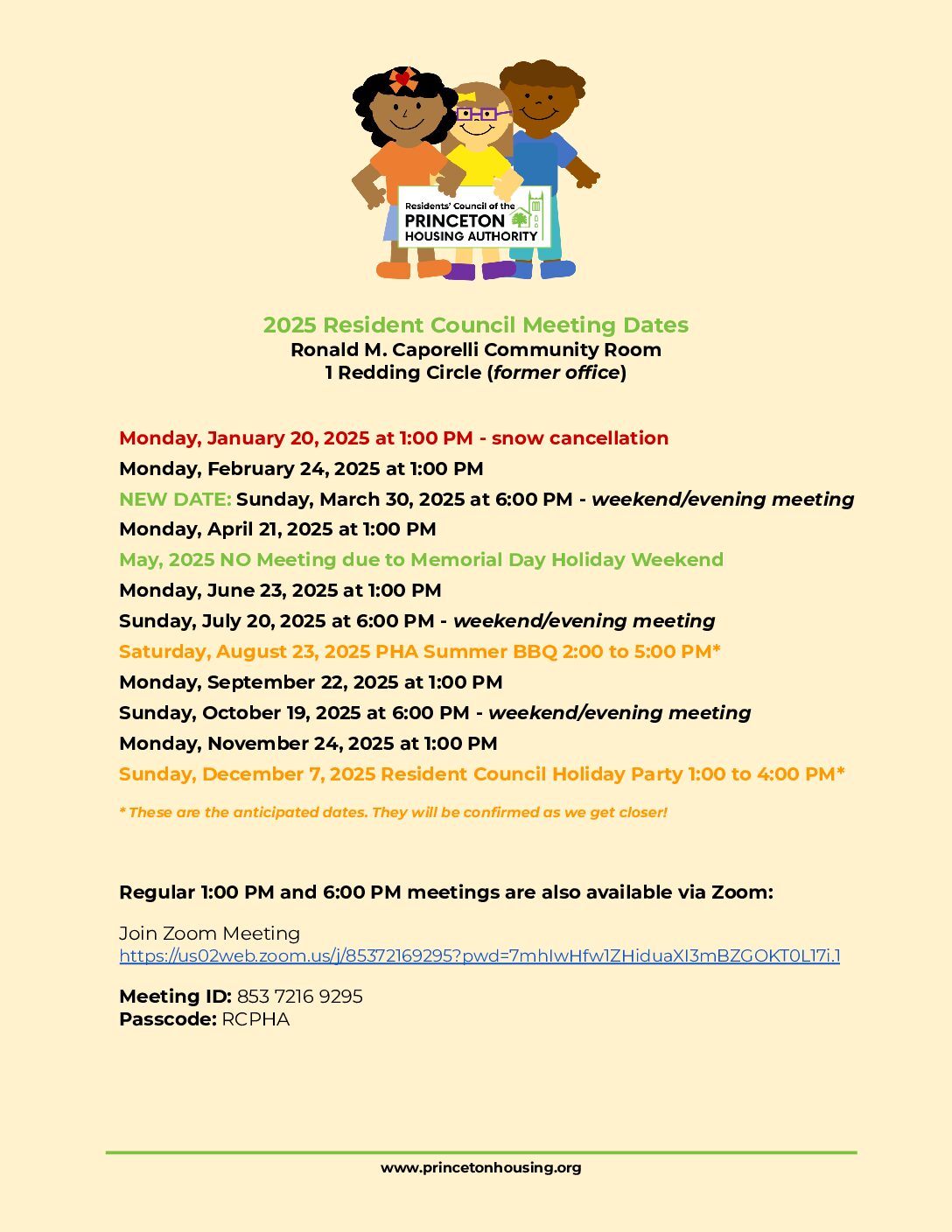 2025 RC of PHA Meeting Dates.docx